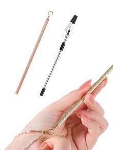 1件手链辅助工具，包括手链佩戴辅助钩扣、金属手链辅助工具、珠宝固定工具，适用于项链/手表扣、拉链、手工艺品等。 - A - 查看 2