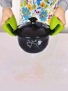 1pc Microwave Oven Heat Insulation Gripper, Kitchen Silicone Oven Mitts, Silicone Mini Anti-Scald Bowl Clamp, Bowl/Dish Clamp - Multicolor - View 13