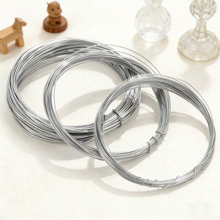 10m/Roll 0.3-1mm Stainless Steel Fine Wire, Jewelry Making Beading Wire, Curtain Wire, Single Strand Wire, Jewelry DIY Accessories, Women Stainless Steel Jewelry Handmade Supplies - Silver - View 1