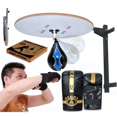 Boxing Speed Ball Platform Punching Set Heavy Duty Training Workout Gym
