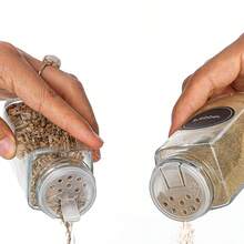 24件套木盖方形调料罐和胡椒瓶套装 - 彩色 - 查看 4