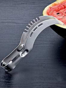 1pc Stainless Steel Watermelon Slicer - , Easy-To-Use Multifunctional Fruit Cutter, Household Fruit Divider, Essential Kitchen Tool - Multicolor - View 7