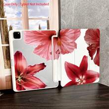 1 Piece Vivid Floral Print Tablet Case With Tri-Fold Stand - Shockproof Cover, Bold Romantic Aesthetic Folio Tablet Cases With Pen Holder,Compatible With 10.9/10.2/ Air 5th Gen/Pro11/10th/9.7/Air 2/ (7th Gen)/ (8th Gen)/ Air 4/5/ Pro 11/ 10th Generation 10.9-Inch 2022 Smart Case/ Air 13(M3 2025)/ Air 11(M3 2025) - Multicolor - View 7