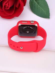 二合一运动硅胶表带和表壳套装，兼容 40mm、41mm、42mm、44mm、45mm、46mm 和 49mm 尺寸的 表带和表壳。柔软舒适的硅胶表带搭配铆钉表扣。防震防刮的硬质 PC 材料和钢化玻璃保护膜一体成型。兼容 Series Ultra/11/10/9/8/7/6/5/4/SE。男女通用智能手表表带和表壳套装。 - 紅色 - 查看 7