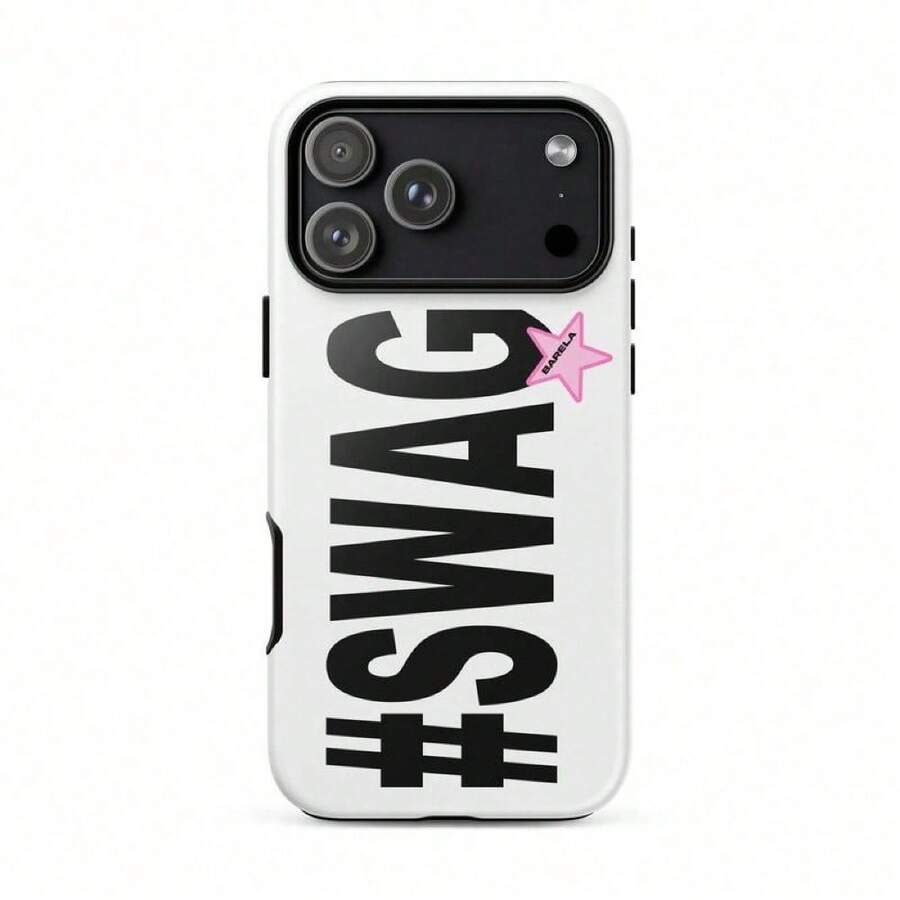 BARELA Phone Case - 2 MUCH SWAG Phone Case For IPhone 11-17 Series |   Typography Phone Case |   Aesthetic Phone Case |   Streetwear Phone Case |    Phone Case |   Shockproof Protection |   Gift For Teen Girls - 白色 - 查看 1