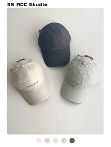 1顶极简字母刺绣棒球帽，百搭休闲帽，适合所有季节 - 彩色 - 查看 3