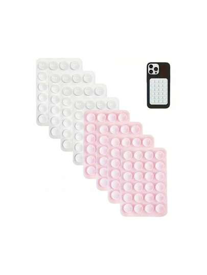 8 piezas Soporte de silicona para teléfono con ventosa de doble cara, succión fuerte, adecuado para selfie/grabación de video, manos libres, compatible con todos los teléfonos inteligentes, regalo ideal, agarre de teléfono lindo, compatible con filmación de video, accesorio para teléfono inteligente - regalo para amigos/idea