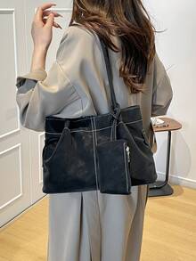 2026新款女士精致奢华多功能小巧时尚单肩包，适合日常使用 - 黑色 - 查看 9