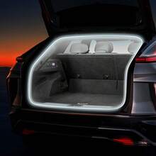 1 Piece, 157-Inch/400cm Automotive LED Light Strip, White Light, Dynamic Flowing Car Trunk Light Strip, Flexible Trunk LED Light Strip, Easy To Install, Universal, Suitable For Sedans And SUVs, Valentine's Day Gift. - White - View 5