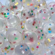 批发闪亮星星弹力球，价格实惠的礼品和嘉年华奖品 - 透明 - 查看 3