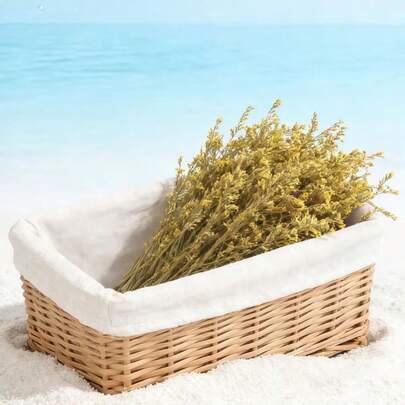 25-50枝混合色勿忘我花束，繁花似锦，春夏装饰花卉，包含彩色雏菊、山茶花、茉莉花、薰衣草、桉树叶和枝条，手工编织花枝，DIY装饰