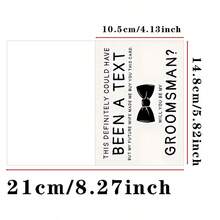 1张婚礼祝贺卡及信封，“你愿意做我的伴郎吗？”求婚明信片，伴郎礼品卡 - 套裝 - 查看 2