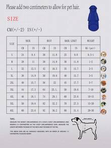 Impermeabile blu per cani da esterno per viaggi notturni e uso casual - Blu - Visualizzare 6