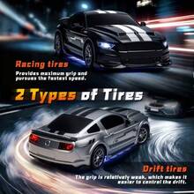 1:24 比例遥控漂移车，2.4GHz 遥控玩具，带灯光、轮胎和障碍物，是男孩女孩生日、万圣节、圣诞节、感恩节的理想礼物 - 20公里/小时高速漂移赛车，二合一全地形越野车，塑料遥控车，带漂移模式 - 多色多款漂移車 - 查看 7
