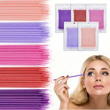 100pcs Nano Ultra-Fine Fiber Swabs, For Precision Eye Makeup And Eyeliner Application, Fragrance-Free PP Material, Ultra-Fine Tip For Perfect Application And Gentle Removal, Includes Eyelash Extension Cleaning Sticks And Eyelash Brushes - Multicolor - View 2