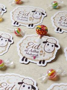 20pcs/10pcs Eid Al-Adha Greeting Candy Box Card, Eid Al-Adha Greeting Card, Eid Al-Adha Envelope, Eid Greeting Card, Eid Al-Adha Gift - Multicolor - View 3