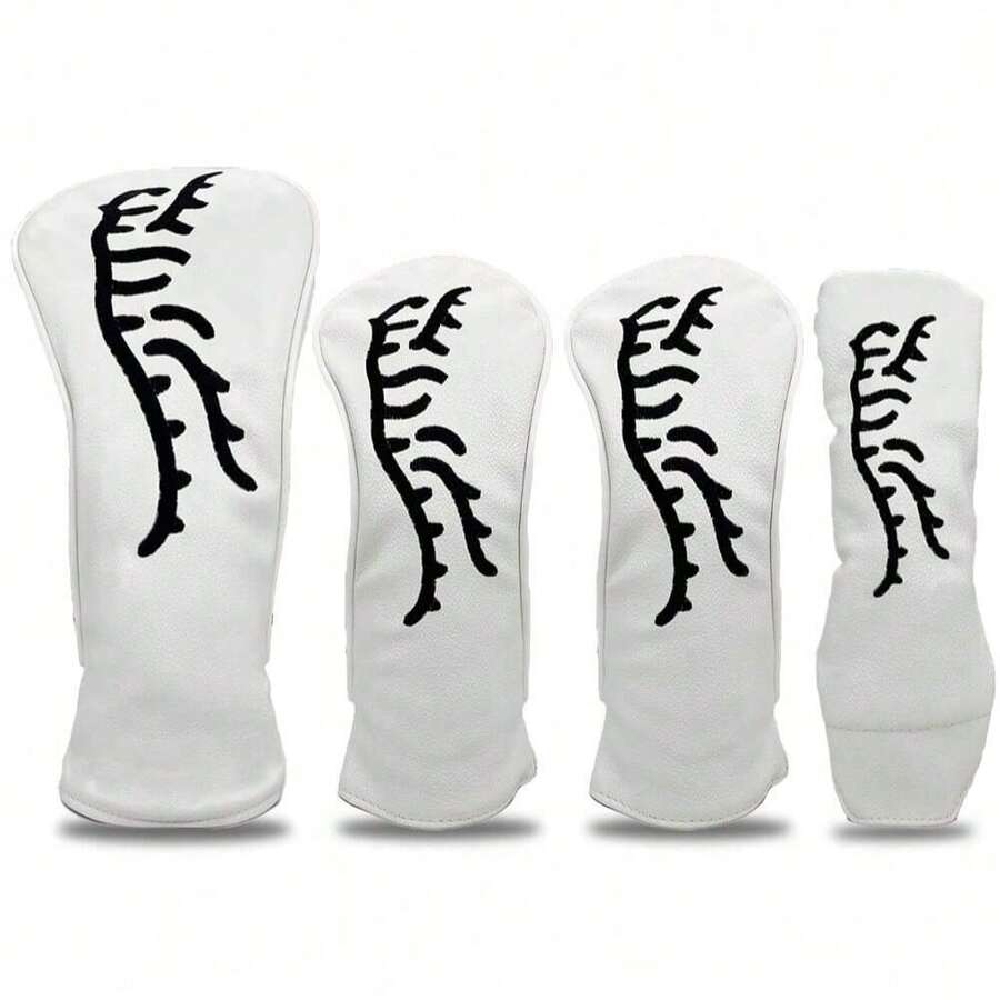 New White Abstract Tiger Golf Club Head Cover: , Waterproof, Providing The Best Protection For Your Golf Club - Multicolor - View 1
