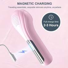 Silicone Face Scrubber, Waterproof Cleansing Brush Men Women, Rechargeable Face Scrubber With 5 Modes For Deep Cleansing, Exfoliating, Massage (Pink) - 香檳色 - 查看 7