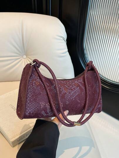 Elegant And Compact Underarm Bag, 2026 New Style, Women's High-End, Luxurious, Retro Style, Versatile And Simple, Fashionable Shoulder Bag With Single Strap.