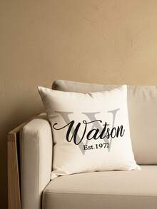 1pc Customizable Personalized Text Printed Double-Sided Throw Pillow Cover, Suitable For Mother's Day, Father's Day, Thanksgiving, Teacher's Day, Great Gift For Family And Friends - Multicolor - View 4