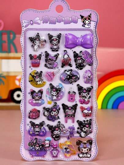 3D卡通浮雕贴纸，可爱小猫图案，可重复使用防水贴纸，DIY手机装饰，3D水晶女孩贴纸，宝石贴纸，手工装饰拼图奖励贴纸，动漫卡通贴纸