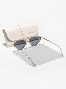 一副女士金属猫眼眼镜，复古优雅别致性感，百搭时尚，适合日常通勤、音乐节、海滩派对等场合。 - 彩色 - 查看 9