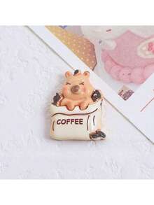 6/12pcs Creative Coffee Beaver Fridge Magnets, Cute Animal Pattern Decorative Stickers Suitable For Refrigerator, Whiteboard, Storage Cabinet And Dishwasher, Kitchen And Home Decor - Multicolor - View 8