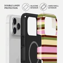 Bright Stripes 2-In-1 Film Phone Case Frosted For IPhone 17 Air/16/15/14/13/12 Pro Max 14 15 16 17 Plus 11/X/Xsmax/Xr/7/8/Se Thickened Double-Layer Drop-Proof Protective Case Anti-Yellowing And Bright Colors - 黑色 - 查看 3