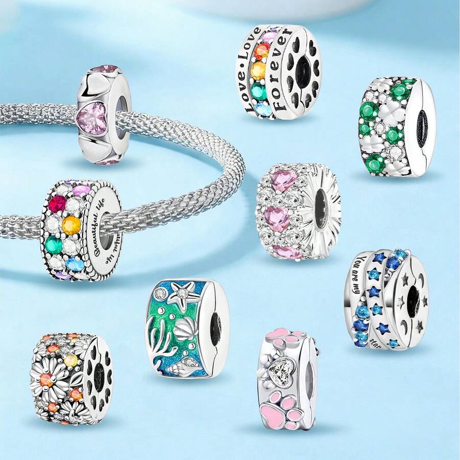 1 Packung bunte Perlen für DIY Armbänder, Halsketten und Schmuckherstellung, Design "Ewige Liebe", geeignet als Geschenk für Frauen und Mädchen - Perlen - Übersicht 1