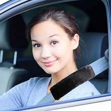 Paquete de 4 almohadillas de piel de oveja sintética para cinturón de  de coche, protector de cinturón de , su - A - Ver 4