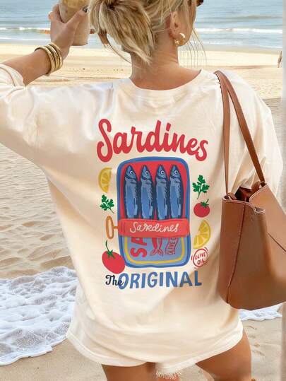 Camiseta de mujer vintage con estampado de cerezas rojas, tela transpirable y cómoda con estampado de eslogan positivo, ajuste holgado estilo universitario estadounidense retro, adecuada para uso diario, estilo callejero, día de autocuidado o regalo de Acción de Gracias