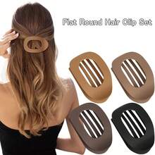 4PCS Flat Hair Clips For Women, French Design Flat Hair Claws, Secure Hold Inner Teeth Hair Claw Clips, Strong Hold No Slip Hair Barrettes For Lying Down Holiday Christmas Gifts - 4 種顏色 - 查看 8