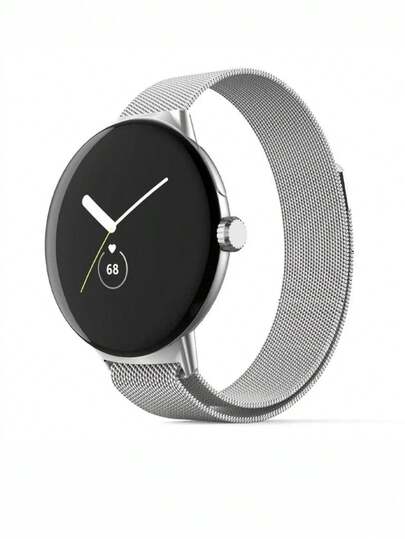 1pc Fashion Milan Business Stainless Steel Watch Band, Suitable Compatible With Apple Watch 4/3/2/1 41mm, Classic Silver Color Band, Smart Watch Strap For Daily Wear, Business, Sports & Fitness, Great Gift For Friends And Family