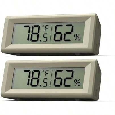 Small Digital Hygrometer, Humidity Meter, Indoor Thermometer, Room Temperature And Humidity Monitor, Gauge With Accurate Sensor, For House, Home, Baby Room, Greenhouse, Humidor, Incubator, Reptiles