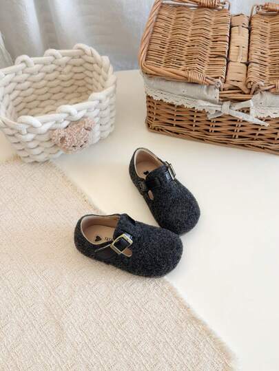 1双毛绒魔术贴婴儿鞋，软底幼儿鞋，复古风格儿童鞋，多种颜色可选