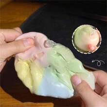 軟綿綿美學彩虹馬卡龍脆皮蠟感手工捏捏球，脆響 ASMR 可塑拉伸擠壓紓壓玩具，彩色脆殼感官玩具，桌面裝飾與青少年年輕成人生日派對禮物 - 彩色 - 查看 8