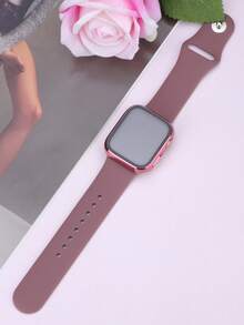 二合一运动硅胶表带和表壳套装，兼容 40mm、41mm、42mm、44mm、45mm、46mm 和 49mm 尺寸的 表带和表壳。柔软舒适的硅胶表带搭配铆钉表扣。防震防刮的硬质 PC 材料和钢化玻璃保护膜一体成型。兼容 Series Ultra/11/10/9/8/7/6/5/4/SE。男女通用智能手表表带和表壳套装。 - 煙紫色錶帶+粉紅色殼 - 查看 7