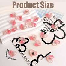 5/10pcs Cute Pink Heart Magnets, Fridge Decoration, Mini Magnetic Stickers Suitable For Photos, Notes, Whiteboards, Storage Cabinets, Kitchen Decor, Home Decor, Office Supplies, Creative Valentine's Day Gift - Multicolor - View 3