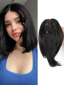 Synthetic Wig For Women With Side-Swept Bangs, Thin, Invisible, Natural, And Fluffy Bangs, Hairpiece To Cover Gray Hair. - Multicolor - View 13