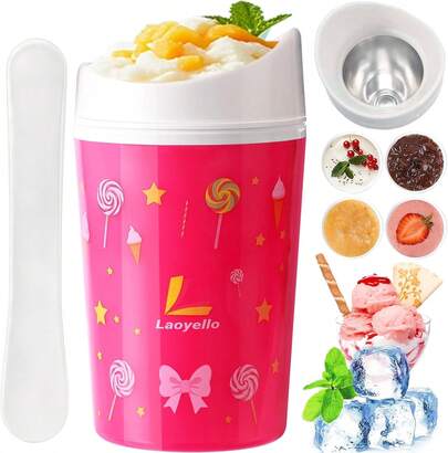 Máquina para hacer granizados y batidos, vaso mágico para preparar granizados caseros individuales, batidos de frutas y malteadas en minutos, sin BPA, ideal para regalar.