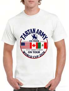 T-Shirt Black Tarjan Army On Tour World Cup 2026 With Usa Canada Mexico Flags And Soccer Player Graphic For Sports Events And Fanwear - 白色 - 查看 3