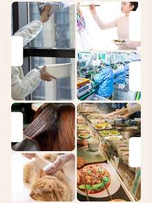 200pcs Disposable Plastic Sleeve Covers, Transparent, Waterproof, Dustproof, Oil-Proof, Stain-Resistant, For Kitchen, Household Cleaning, 50/100/200pcs - Multicolor - View 9