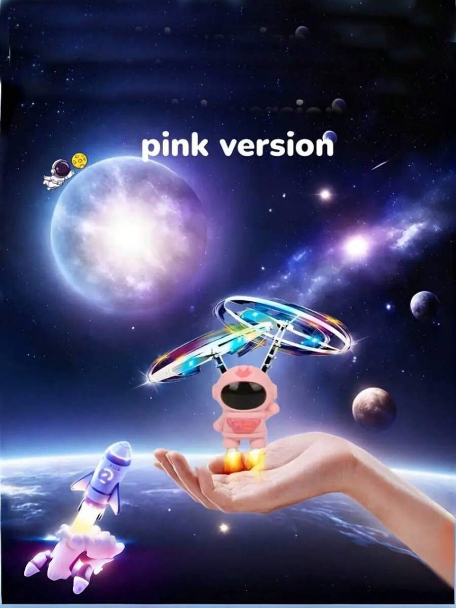 2026 New Astronaut Sensor Aircraft, Hover Flying Gesture Sensing Toy, Smart Sensing, Cosmic Starry Astronaut New Model Upgraded Flying Helicopter Children's Toy Gift, New Year Gift - 紅色 - 查看 1