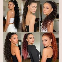 跨境欧洲、美洲、非洲，小卷合成假发钩编发，蓬松卷曲钩编发，高温丝假发 - 彩色 - 查看 6