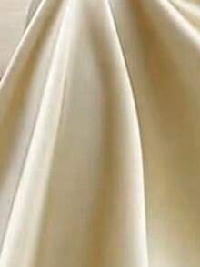 EARO 优雅女士长款缎面吊带裙，精致蕾丝连体衣，夏季无弹面料，优雅百搭 - 淡黃色 - 查看 5