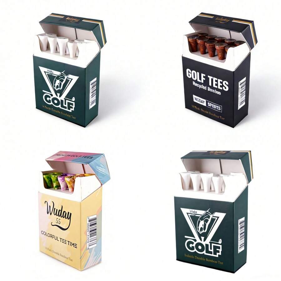 WUDAY 10pcs Golf Ball Storage Box, Open Design, Funny Golf Ball Holder, Novelty Golf Gift, 4 Color Options