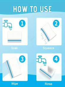 10pcs High Density Wavy Sponge Scrubber - Non-Scratch, Easy To Clean, , Thickened Decontamination Kitchen Magic Cleaning Sponge, Suitable For Kitchen, Bathroom And Household Cleaning - Thickened - View 10