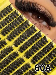 180/160pcs Cluster False Eyelashes Set, Includes Glue, Sealer, Tweezers, Lash Brush, Mixed Style Lash Book, Easy To Use, Travel Friendly, Soft & Natural Lash Extension Kit, Beginner Friendly, High Volume Fluffy Classic Lash Set, DIY At Home, Thick Fake Lashes For Professional, Daily, Wedding, Party, Costume Makeup - Multicolor - View 17