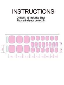 26pcs Soft Gradient Foil Heart Nail Stickers, Glossy And Durable, Requires UV Lamp, Suitable For Women/Girls Daily, Social, Party, Date, DIY Nail Art - Multicolor - View 4