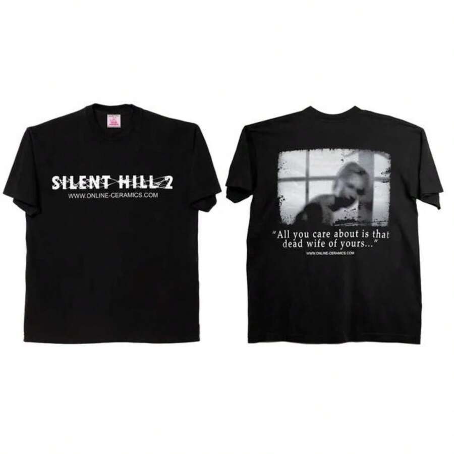 Online Ceramics Silent Hill 2 Logo Wife T-Shirt - Black - View 1